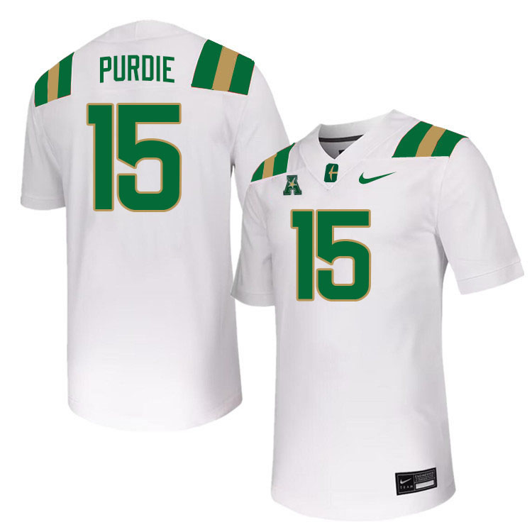 Charlotte 49ers #15 DeShawn Purdie College Football Jerseys Stitched-White